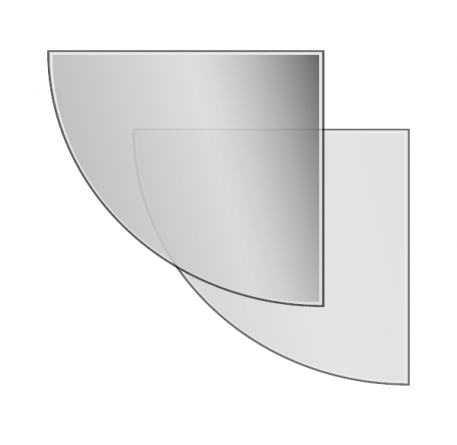 Clear Glass Quadrant Hearth