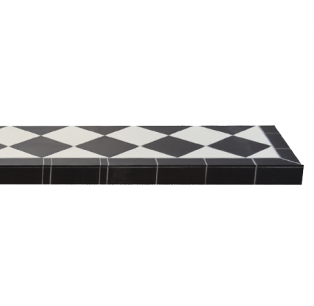 Diamond Quarry Black/White Hearth