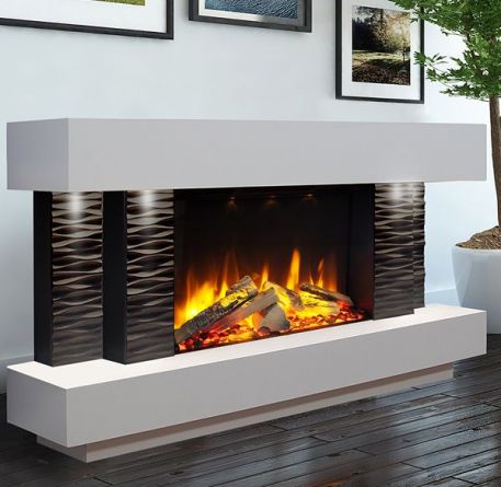 Ultiflame VR Toronto S-600 Illumia - Textured Black and White