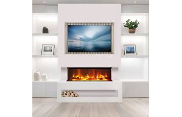 Media Wall S-1000 White with Oak